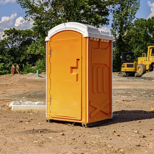 how often are the porta potties cleaned and serviced during a rental period in Harrison SD